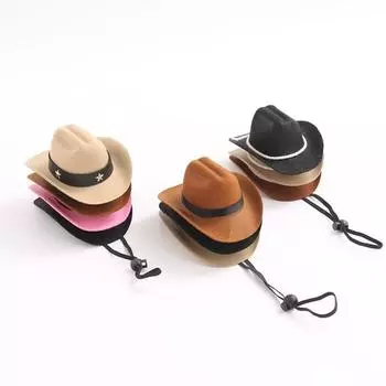 Adjustable Pet Dog Hat Funny Summer Dogs Cat Caps Pet Accessories Dogs Cats Headwear Dog Costume Top Hat Cowboy Hats Photo Prop