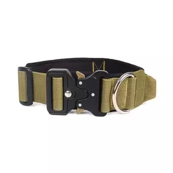 Adjustable Police Dog Collar Wear Resistant Dog Training Collars Tactical Dog Collar for Walking M