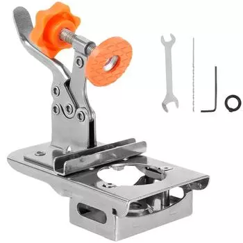 Adjustable Puncher Locator Hole Drilling 35mm Stainless Steel Locking Cabinet Hinge Jig Guide for Concealed Door Accurate Drill коричневый