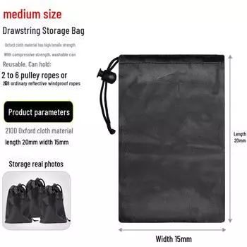 Adjustable Reflective Windproof Camping Tent Rope Pulley System