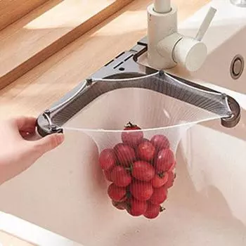 Adjustable Sink Triangular Drain Rack Anti-Clogging Sink Filter Net Sink Drainage Rack for Kitchen чёрный