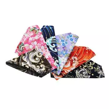 Adjustable Small Dog Cat Collar Scarf 6 Colors Print Puppy Kitten Bandana Neckerchief Pet Accessories For Dogs Cats Kedi Scarves XS