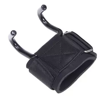 Adjustable Steel Hook Grips Strap Strong Wrist Support Lift Straps Weightlifting Grip Hook Gym