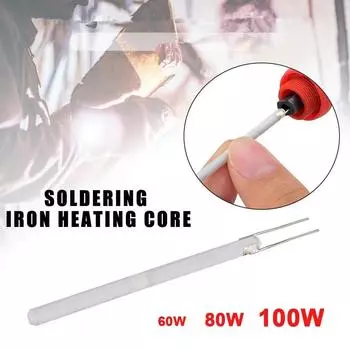 Adjustable Temperature Electric Ceramic Soldering Iron Core 220V 60/80/100W Heater For Replace Welding Tools Accessories