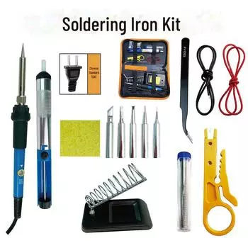 Adjustable Temperature Electric Soldering Iron Kit with Stand for Repair and Pyrography