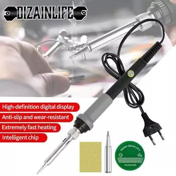 Adjustable Temperature Electric Soldering Iron Welding Repair Tools EU 220V Portable Welding Solder Rework Station Heat Pen Tips