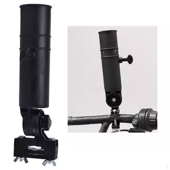 Регулируемая подставка для зонта для коляски-тележки для гольф-клуба чёрный