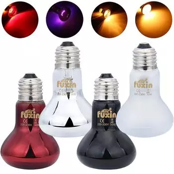 Adjustable UVA Day Night Bulb Infrared Reptile Heat Bulb Glass Bulb Led Pet Heating Lamp Reptiles 100W прозрачный