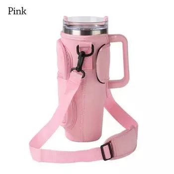 Adjustable Water Bottle Sleeve Portable Water Cup Accessories for 40oz Tyeso Bottle Hiking Pink