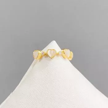 Adjustable Women s Ring Super Fairy Peach Heart Cat s Eye Copper Ring Wedding Party Jewelry