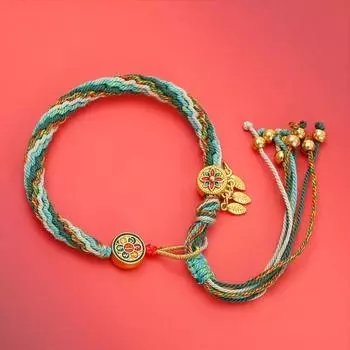 Adjustable Woven Hand Rope Bohemian Chinese Style Bracelet Ethnic Style Bracelet Couple