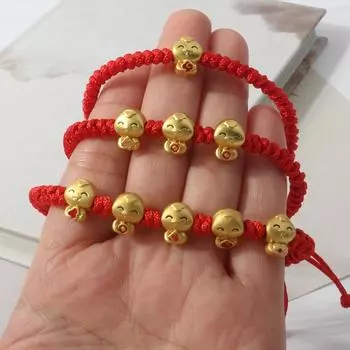 Adjustable Woven Red Hand Rope Blessing New Year Weaving Bracelet New Year Gifts style 1