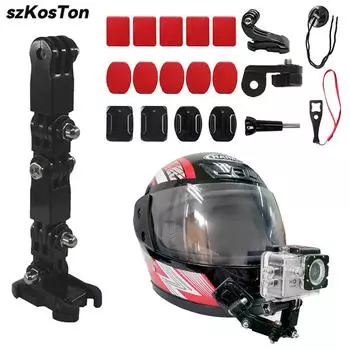 Adjustment Base Helmet Chin Mount Riding Belt Head for Gopro 13 12 11 10 DJI OSMO Action 3 4 Insta360 X4 X3 Camera Accessories Motocycle