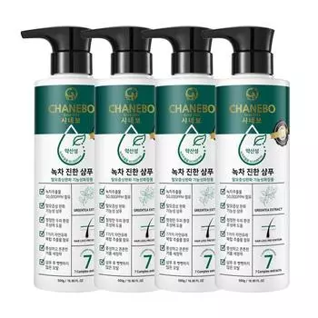 Adolescent youth shampoo, oily scalp, green tea shampoo, 500ml, 500g, 4 pcs.