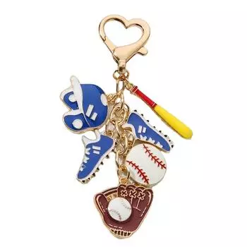 Adorable Baseball Keychain Charm Pendant with Round Tail Buckles Portable Special Gifts for Kids Teens and Adults T1