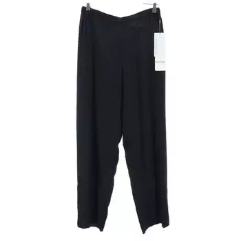 ADPINA Неношеные брюки из итальянского шелка 46 черные С биркой Эластичная талия Женские Б/у