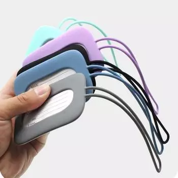 Адресная этикетка силиконовая багажная бирка посадочный талон посадочный талон бирка для чемодана самолета мужской зелёный