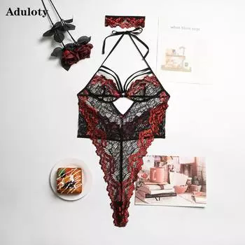 Aduloty пикантные кружевные женские тонкие боди одежда с открытой перспективой эротическое белье без косточек бюстгальтер на подтяжках комплект нижнего белья S