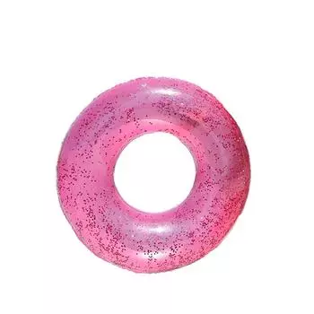Adult And Childrens Transparent Sequin Inflatable Swimming Ring Water Toy