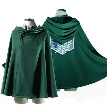 Adult Anime Attack on Titan Cosplay Costumes Green Cloak Shingeki No Kyojin Scouting Legion Anime Cosplay Green Cape Men Clothes S