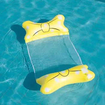 Adult Child And Butterfly Shaped Inflatable Floating Swimming Circle On Water