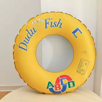 Adult Childrens And Letter Thickened Inflatable Doublelayer Ring Swimming