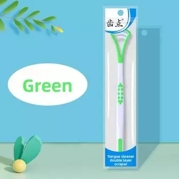 Adult Double-sided Tongue Scraper for Removing Bad Breath Single bag