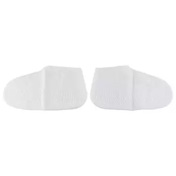 Взрослые эластичные силиконовые белые бахилы для обуви, водонепроницаемые, противоскользящие защитные чехлы(L)