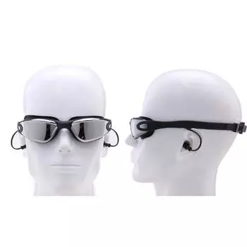 Очки для плавания для взрослых при близорукости, гоночные очки, затычки для ушей, профессиональные очки для бассейна, мужские и женские противотуманные оптические водонепроницаемые очки, новые