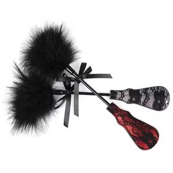 Adult sex female lace feather SP beat couple flirting alternative spanking hairy hand beat