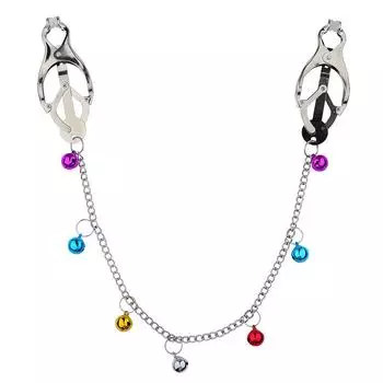 Игрушки для взрослых Зажим для сосков Бабочка Колокольчик Латексный кулон Зажим Мэй Мэй Цветной колокольчик