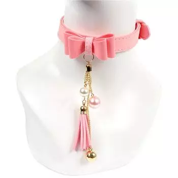 Adult sex toys sm dog slave training tassel bow collar torture tool alternative toy collar underwear direct sales