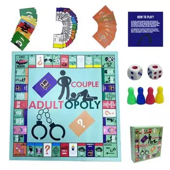 Adultopoly Настольная игра для пар Взрослая Opoly Настольная игра Портативная игра для пар Подарки ко Дню святого Валентина для него Ее парня Девушка CHINA