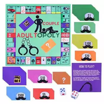 Adultopoly Настольная игра Парная настольная игра Забавная карточная игра «Отношения» Интерактивная портативная парная игра для мужа и жены