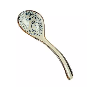 Adults Baby Mixing Eating Dinnerware Japanese Style Tableware Soup Spoons Cutlery Kitchen Utensil B