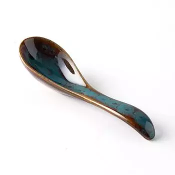 Adults Kids Dinnerware Japanese Style Ceramic Mixing Kitchen Utensil Tableware Cutlery Soup Spoons A