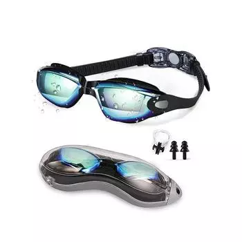 Adults Swim Goggles Anti Fog Swimming Goggles Waterproof HD Swim Glasses Adjustable UV Protection Swimming Goggles for Swimmers