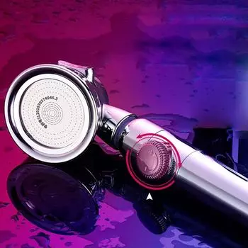 Adustable 3 Modes Shower Head Bathroom Shower Accessories Handheld Water Saving Bath Shower Head High Pressure Shower Head