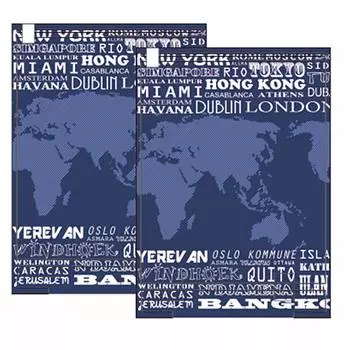 Advance Clothing Compression Bag for Travel Made in Japan L x 2 (World City)
