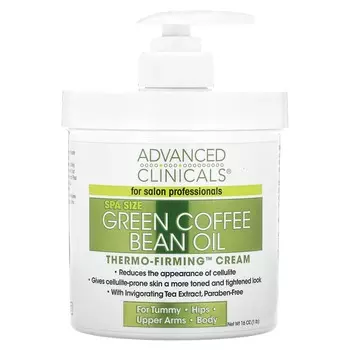 Advanced Clinicals, Green Coffee Bean Oil, Thermo-Firming Cream, 16 oz