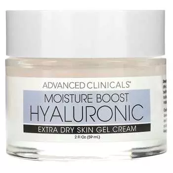 Advanced Clinicals, Moisture Boost Hyaluronic, гель-крем для очень сухой кожи, 2 жидк.. унция 59мл(2 жидких унции)