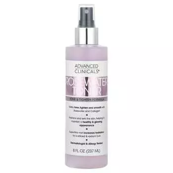 Advanced Clinicals, Тоник с розовой водой, тонизирующая и подтягивающая формула, 8 жидких унций (237 мл)
