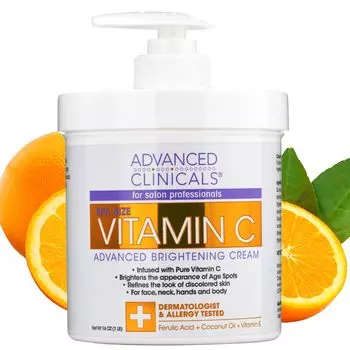 Advanced Clinicals Vitamin C Advanced Brightening Large Cream. Cream. 16oz.