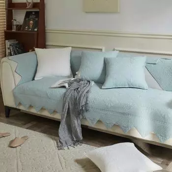 Advanced Cotton Sofa Cushion Four Seasons Universal 100% Cotton Sofa Cover Cover Modern Simple Non-Slip Sofa Cushion 70*70cm