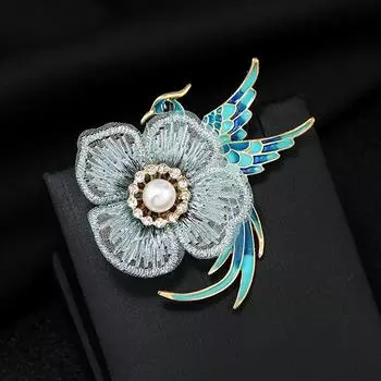 Advanced Embroidery Phoenix Bird Brooch Trendy Light Luxury Women s Elegant Temperament Suit Pin High-end Corsage Accessories