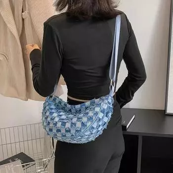 Advanced Sense Новая джинсовая женская сумка, хит продаж, модная повседневная сумка через плечо большой емкости, универсальная молодежная сумка через плечо