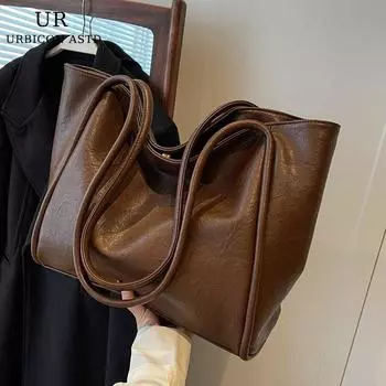 Advanced Texture Large Capacity Bag Female 2024 New Arrival Fall and Winter Accessible Luxury Special-Interest Shoulder Bag Work Commuter Tote Curry color