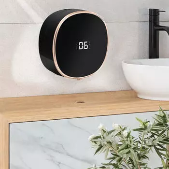 Усовершенствованный бесконтактный дозатор мыла с функцией зарядки, большой объем 300 мл чёрный