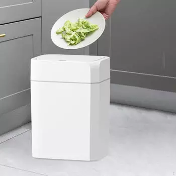 Усовершенствованная автоматическая корзина для мусора большой емкости для дома и офиса 12L