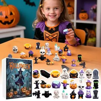 Advent 24-day Countdown Calendar Halloween Countdown 24 Days Acrylic Pendant Series Calendar Blind One Size чёрный